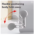 Ultrathin Magnetic Car Phone Holder Laptop Stand Side Foldable Rollover Camera Flat Aluminum Alloy Back Same Screen Display 1Pcs