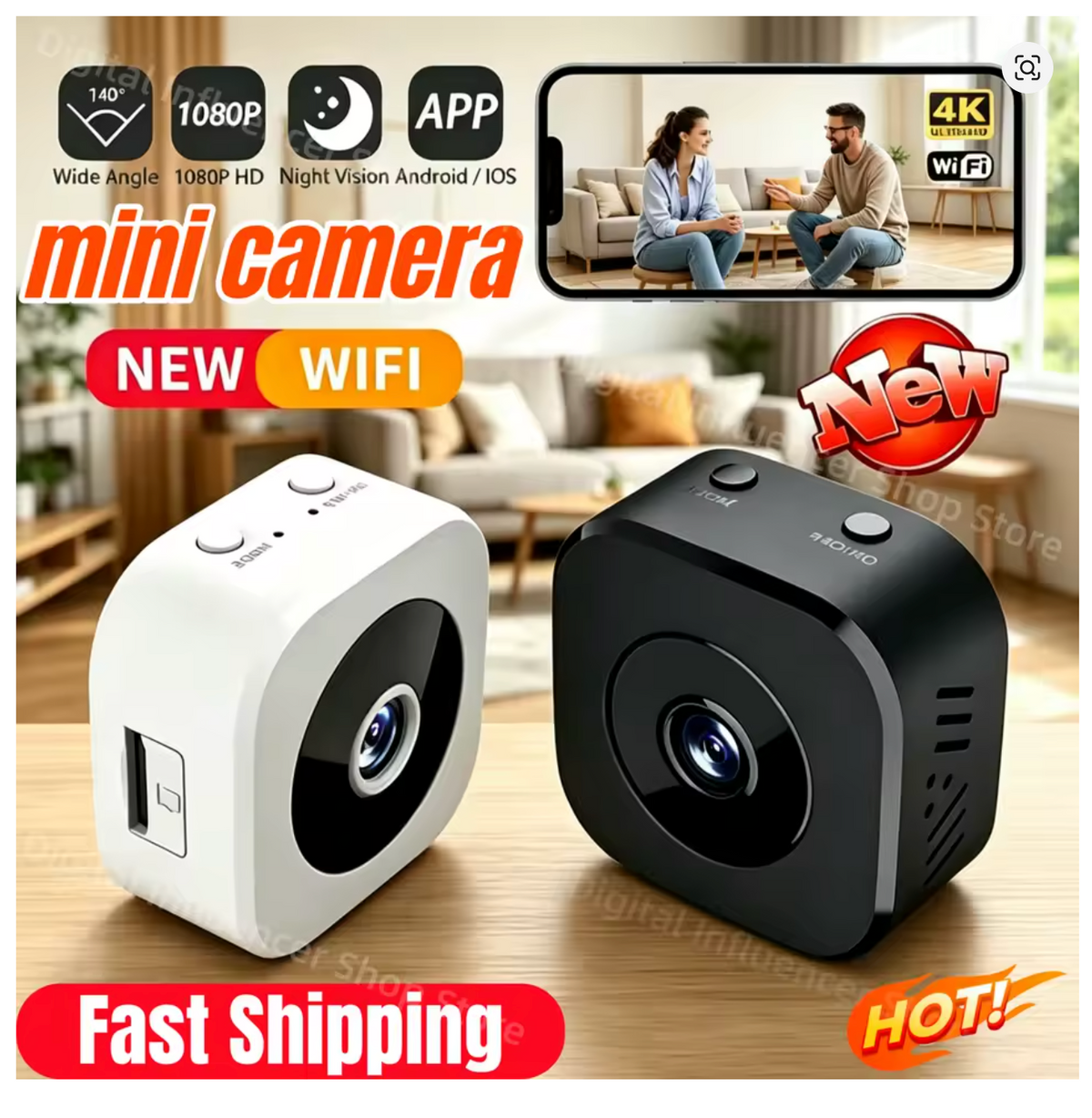 Mini Slr-Shaped 1080P Pocket DV Camera – Portable Body Cam, Action Camera with Display Screen, Loop Recording, & Filters